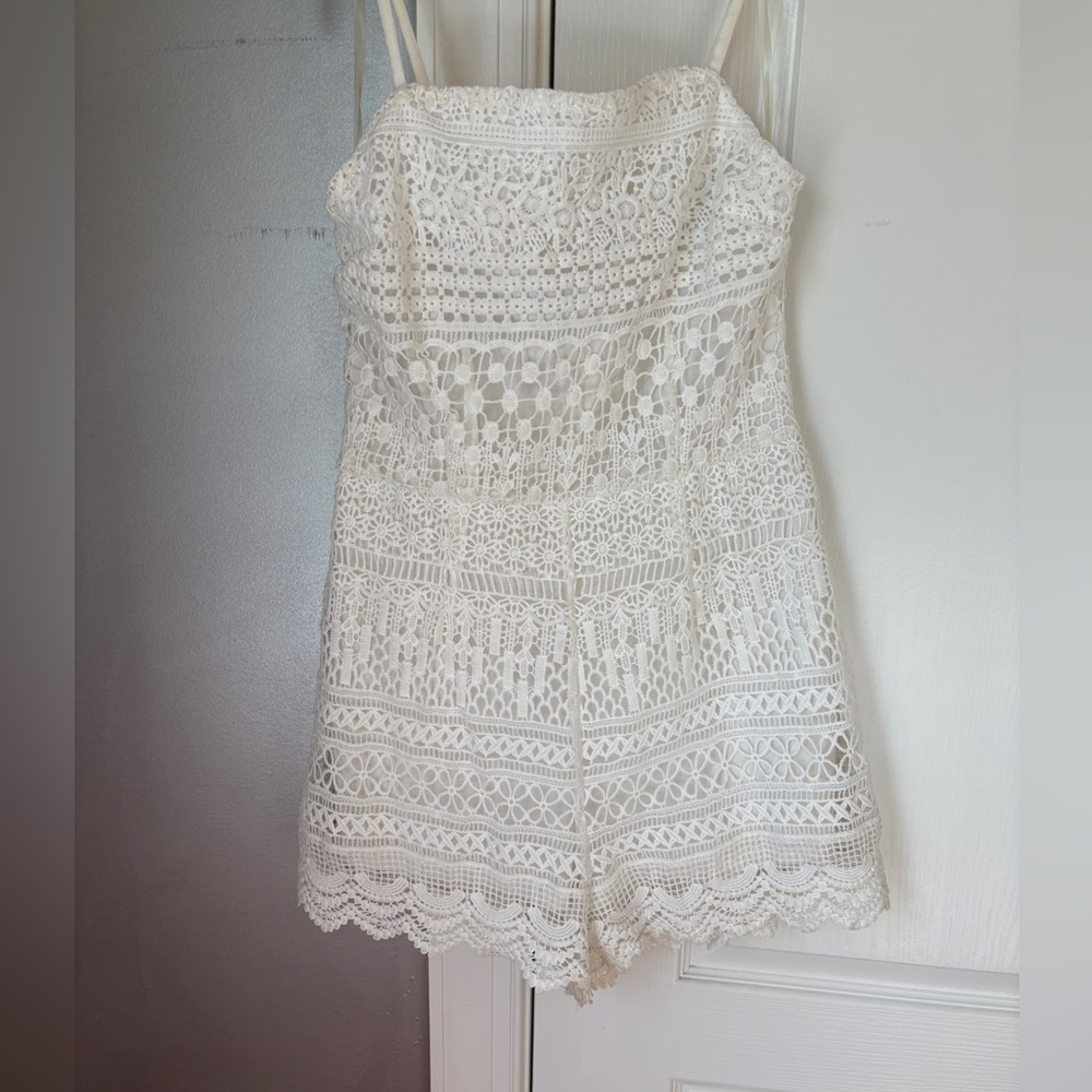 White Lace Romper